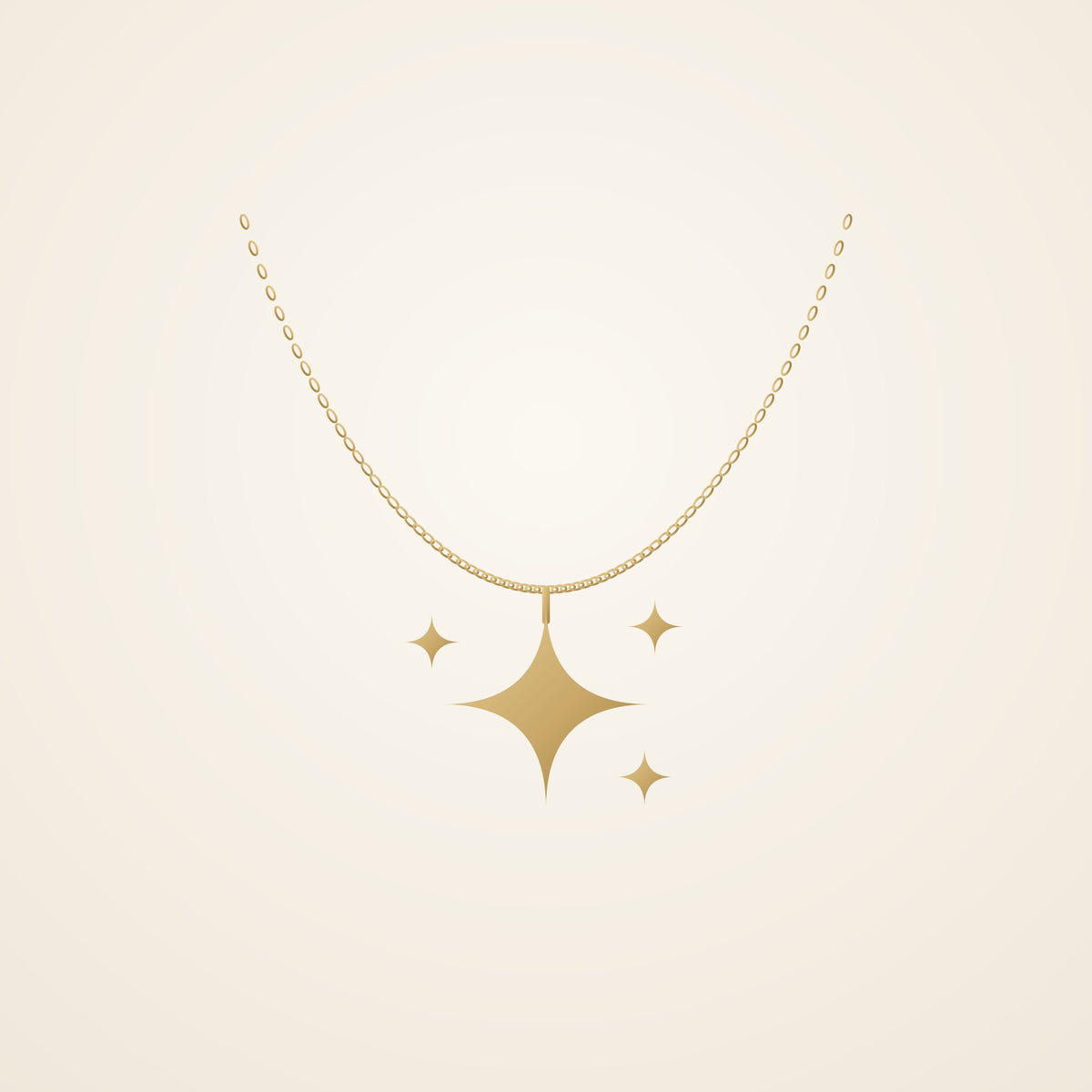 Gold star necklace