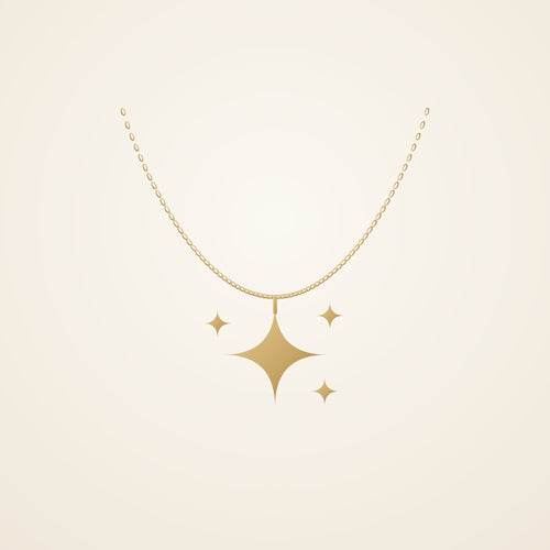 Gold star necklace