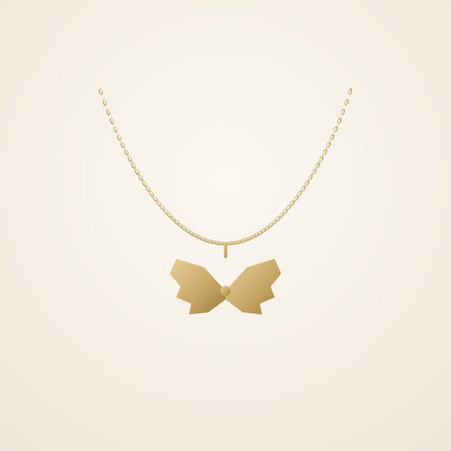 Gold angel wings necklace